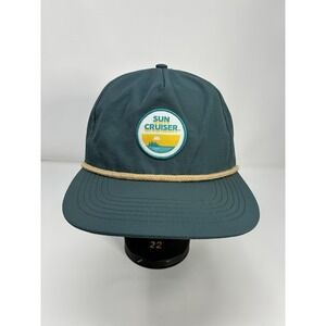 Sun Cruiser Iced Tea Vodka Teal Rope Hat Adjustable Snapback Cap Retro Style